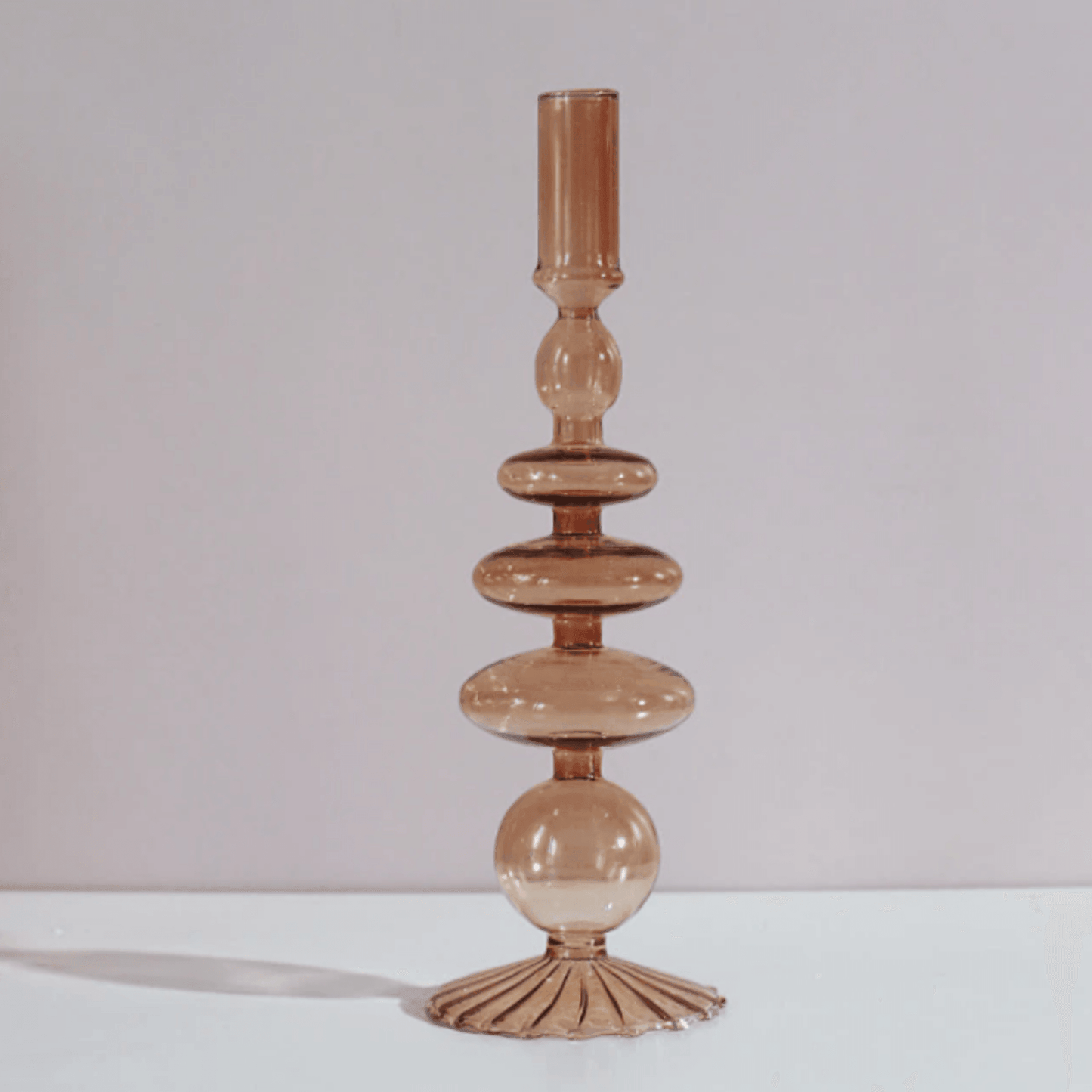 Retro Glass Classic Craft Candlesticks - huemabe - Creative Home Decor