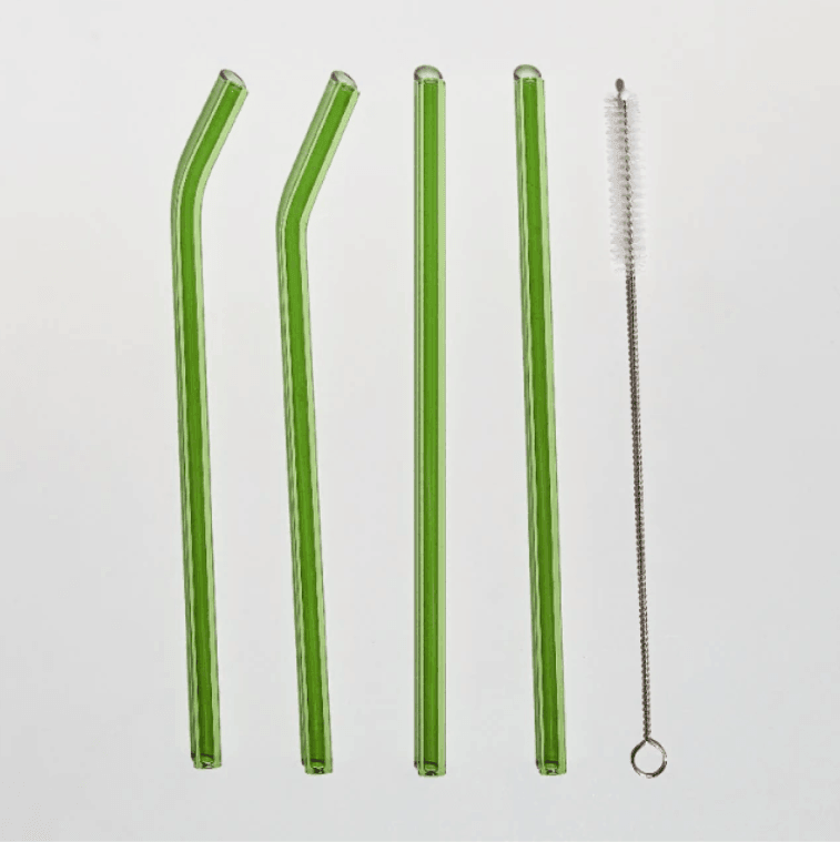 Set of 4 Reusable Glass Straws - huemabe - Creative Home Decor