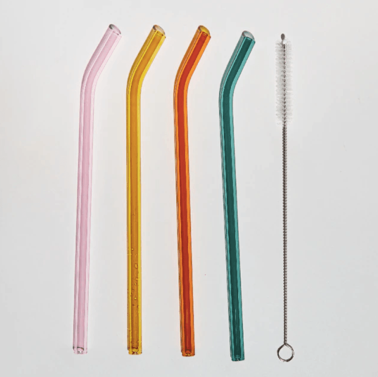 Set of 4 Reusable Glass Straws - huemabe - Creative Home Decor