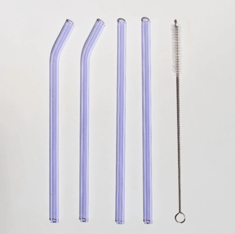 Set of 4 Reusable Glass Straws - huemabe - Creative Home Decor