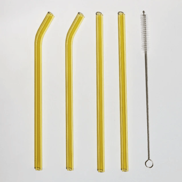 Set of 4 Reusable Glass Straws - huemabe - Creative Home Decor