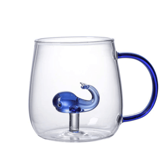 Whale Animal Shape Glass Cup - huemabe - Creative Home Decor